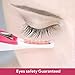 OH GUAPA Electric Heated Eyelash Curler, Portable Mini Makeup Eye Lashes Curling Tool Professional Enhancer Pen with Comb Design Safety Cute Eyelash Curler Brush for Girls Women Ladies, Rose Red