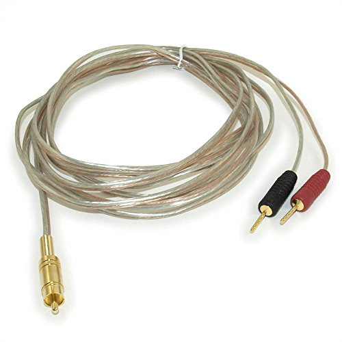 1 Wire, 12ft SubWoofer 18AWG (1 RCA to 2 Pos/Neg Speaker Connects)