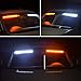 Visor Lights Emergency Amber White Visor lights bar 2-15 LED 26 Flash Patterns Windshield Interior Split LED Visor Light Bar