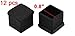 Antrader Square PVC Covers Furniture Foot Table Chair Leg End Cap Cover Tip Protectors Black,Pack of 12 (20x20mm)