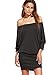 Floerns Womens' Off The Shoulder Plain Fall Mini Bodycon Dress