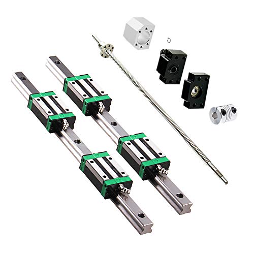 2PCS HGR20-1200mm Linear Rail + 1PCS RM1605-1200mm