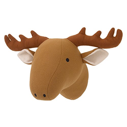 Little Love by NoJo Plush Head Nursery Wall Decor, Moose, Brown, Beige