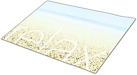 Monogrammed Door Mat SAND AND SEA 'Relax' Customizable Template Christmas Door Mat