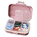 MOST ORIGINAL DESIGNM Small Weekly Pill Case Cute Travel Vitamin Deep Oil Organizer Box for Women Safe Plastic Material 6 Compartment 3 Open Tab Pink （Pink）