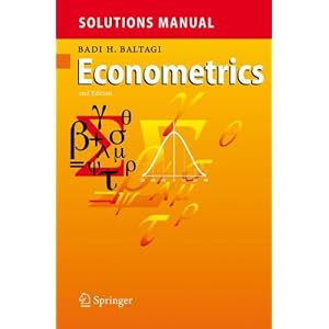 Solutions Manual for Econometrics