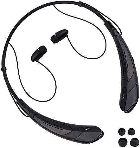 Bluetooth Headphones,Microcosm Wireless Bluetooth Earbuds Headset with Mic Noise Cancelling Sweatproof Hands-free for Running Gym Exercise (Black-H7)