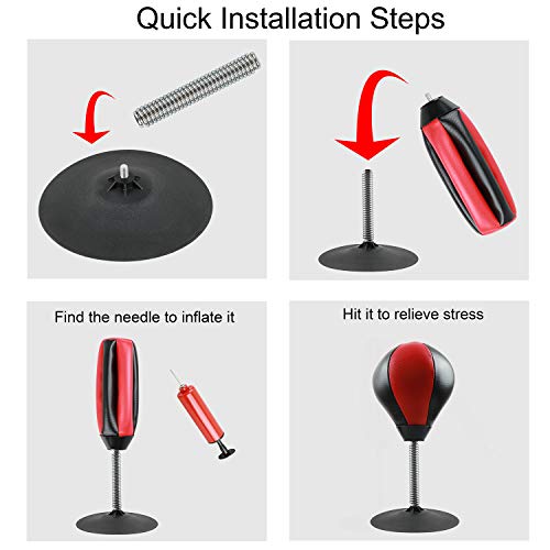 image for Bioamy Stress Buster Desktop Punching Bag with Pump Desk Speed Bag wit