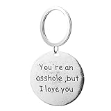 Myhouse Letter" You're an Asshole but I Love You" Personality Car Keychain for Gifts Charms Findings