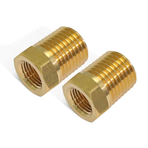 MSAEIQUN Brass Reducer Hex Bushing Threaded Pipe Fitting 3 8 Npt Male X 1 4 Npt Female Bushing 3 8 To 1 4 Adapter Pack Of 10 - View #10
