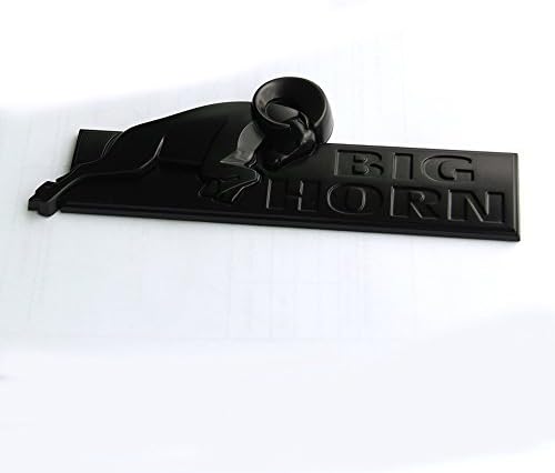 Qukparts 1pc OEM Black BIG HORN Emblem BIGHORN Badge Ram 1500 2500 3500 Mopar Matte