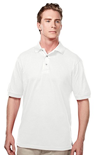 Tri-Mountain Men 3-Button Placket Short Sleeve Easy Care Pique Pocket Golf Shirt