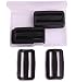 Shapenty 2 Inch Black Plastic Tri-glide Slides Button Adjustable Webbing Triglides Slider Buckle for Belt Backpack and Bags, 8PCS primary