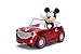 Jada Toys Disney The True Original Mickey Mouse Roadster Car RC/Radio Control Toy Vehicle, Red