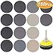187 Pieces 2 Inch Sanding Disc, GOH DODD Wet Dry Sandpaper with Interface Pad and Backer Plate 1/4