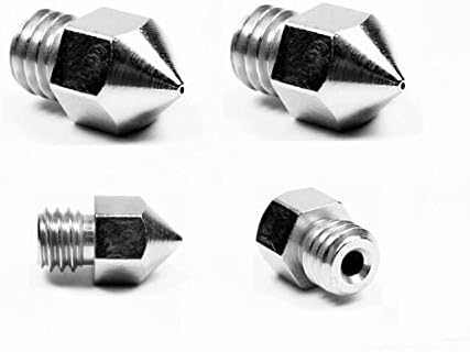 Ivelink MK8 M6 Extruder 0.2mm 0.3mm 0.4mm 0.5mm Stainless Steel Nozzle for 1.75mm Makerbot Ultimaker UM2 E3D (Pack of 4pcs)