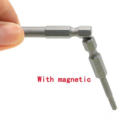 image for Yakamoz 12pcs 1/4 Inch Hex Shank T5-T40 Torx Head Screw Driver Bit Set