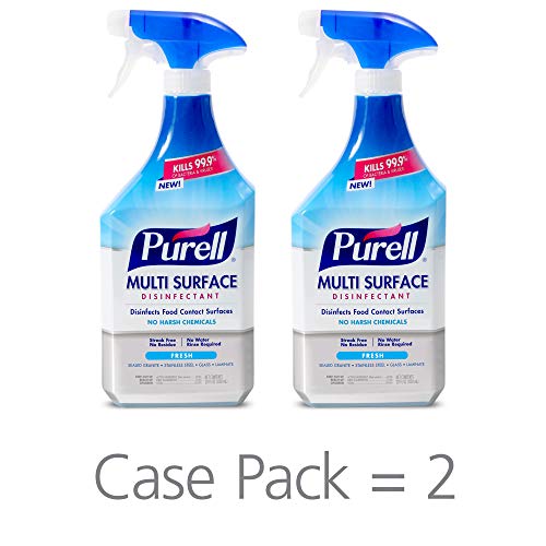 PURELL Multi-Surface Disinfectant Spray, Fresh Fragrance, 28 fl oz Trigger Spray Bottle (Pack of 2) - 2845-02-ECCAL