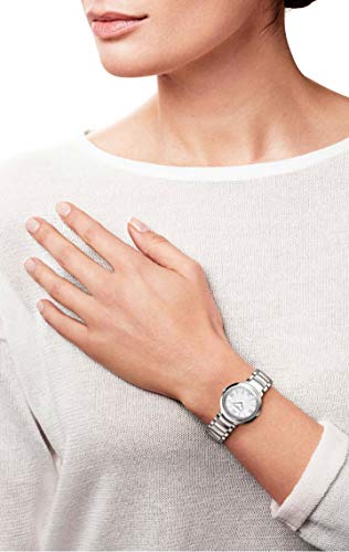 Baume-et-Mercier-Edelstahl-Promesse-Mercier-Damen-Mutter-Uhr-Pearl-Baume-Stahl-Zifferblatt-et-der
