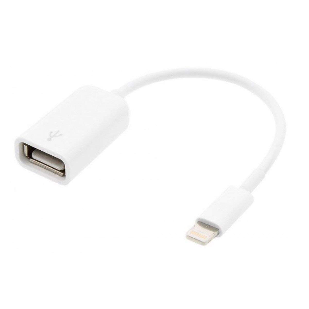 Sonero USB OTG Adapter, USB Type A Female to 8-Pin Male, 15 cm, White