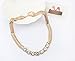 Sannysis Jewelry Gold Thick Chain Street Snap Lady Shiny Rhinestones Necklace