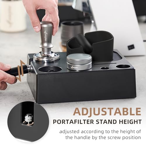 Espresso Knock Box, 10 in 1 Espresso Tamping Station ABS Coffee Knock