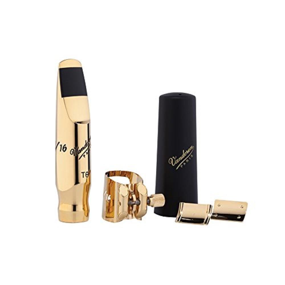 Vandoren SM822GSKO V16 T6 Plus Optimum Ligature/Cap Tenor Metal Mouthpiece, Small