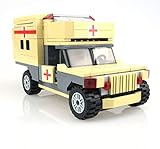 inFUNity Army Vehicle Humvee Ambulance Blocks, Good To Pair with Army Minifigures, Military Vehicles
