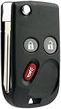 KeylessOption Keyless Entry Remote Fob Car Flip Ignition Key Replacement for Trailblazer Envoy