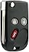 KeylessOption Keyless Entry Remote Fob Car Flip Ignition Key Replacement for Trailblazer Envoy