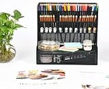 Marbrasse Mesh Desk Organiser Multi-Functional Pen Holder with Drawer Black view 7