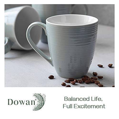 DOWAN Coffee Mugs, Coffee Mugs Set of 6, 17 Oz Ceramic Coffee Cups with