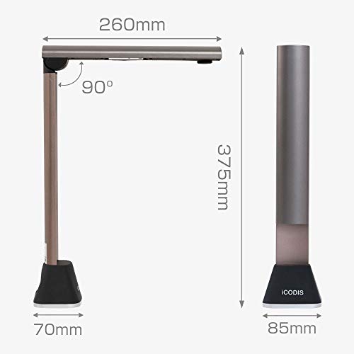 iCODIS X7 Book & Document Scanner, 15MP High Definition Portable Document Camera, Auto-Flatten & Deskew, Capture Size A3, Multi-Language OCR, USB, SDK & Twain for Office and Education Presentation