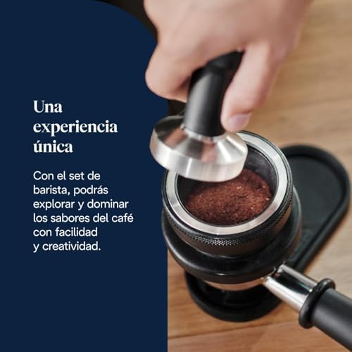 Perfetto La Specialista Arte, Máquina de Café Espresso y Cappuccino con Bomba, Máquina de Café en Grano, 3 Recetas Predefinidas, 8 Ajustes de Molienda, EC9155.MB, Metal/Negro