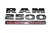 (2) Glossy Black Finish Side Door 3D Letters/Emblem For Dodge RAM 2500 Heavy Duty