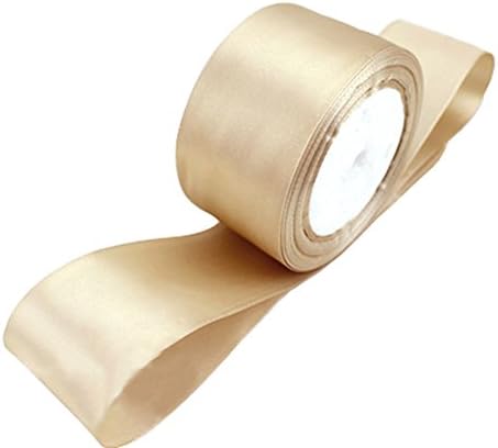 XUKE 25 Yard,2 Inches,22 Colors Solid Grosgrain Ribbon JUA282K Champagne