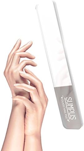 Crystal Glass Nail File, SUMPUS Professional Beauty Nail Files For Natural And Acrylic Nails Great Gift For Women Men Baby
