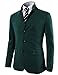 H2H Mens Casual Slim Fit Mandarin Collar Single Breasted Jacket