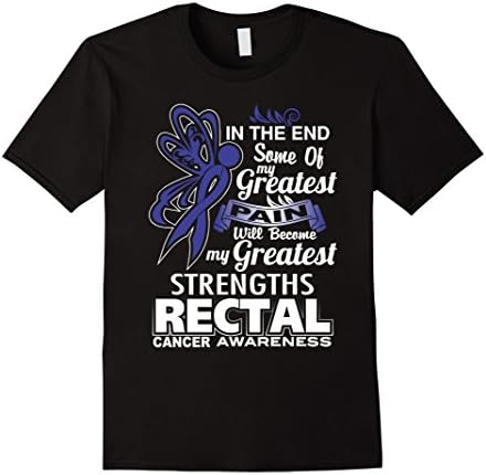 Men's My Pain will become my Greatest Strengths Rectal Cancer Tee 2XL Black