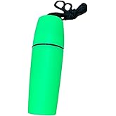 Waterproof Container Bottle Holder with Lanyard - Floating Dry Box for Kayak, Canoe, Boat, Diving, and Snorkeling - Watertight Plastic Case with Hook and O-Ring Seal for Outdoor Activities（Green）