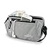 Travel Money Belt RFID Blocking Hidden Wallet Passport Holder Anti-Theft（Gray)