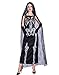 EraSpooky Women's Spider Web Skeleton Adult Halloween Costume(Black, OneSize)