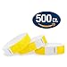500 WristCo Pantone Yellow Tyvek Wristbands for Events - Comfortable Tear Resistant Paper Bracelets ID Wrist Bands for Concerts Festivals Admission Party Identification