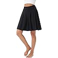 Micosuza Women's Swim Skorts High Waist Tummy Control Modest Swim Skirt with Shorts Swimsuit Bikini Bottoms