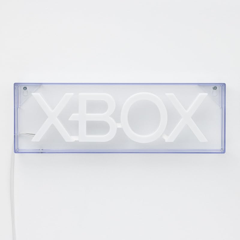 Paladone XBOX LED-Neonlicht, Freistehend oder Wandmontierbar Gaming-Schreibtischzubehör, Spielzimmer-Deko & Geschenk für Spieler, 29,7 cm breit 5