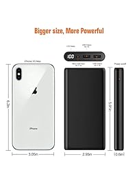 Cargador portátil de batería externa de alta capacidad de 24800 mAh, puerto de salida dual con pantalla digital LCD, cargador portátil para teléfono inteligente, teléfono Android, tabletas y otros