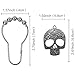 ZILucky Set of 12 Sugar Skull Shower Curtain Hooks Decorative Home Bathroom Stainless Steel Rustproof Skeletons Shower Curtain Rings Decor Accessories (Silver)