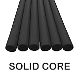 Oodles Solid Core Deluxe Foam Pool Swim Noodles Five Foot Length- 6 Pack Black
