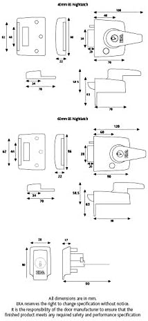 ERA 1930-31 60mm Maximum Security BS Nightlatch with Brass Effect Body, Bronze - Image 5