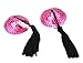 VOCHIC Sequin Pasties for Womens Lingerie Breast Petal Pasty Adhesive Reusable with Tassel - Pink